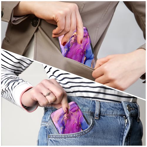 Card Holder Credit Cards Holder for Women RFID wallet women Business Card Holder Wallet Mini Aluminum Card Wallet RFID Blocking Slim Metal Hard Card for Women, Marble Patterns - color: Marble Patterns