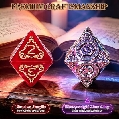 DEDC 24 PCS DND Dice Set, 3 Mystery Bags for Dice Goblins and RPG Games | DND Dice Set DND Gifts for Dungeons and Dragons DMs, 1 in 10 Legendary Dice with Random Polyhedral Dice - size: 3 Pack