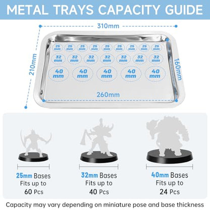 Miniatures Storage Case Miniatures Transport Case Aluminum Alloy Frame with Lock (Large Size) - size: Large
