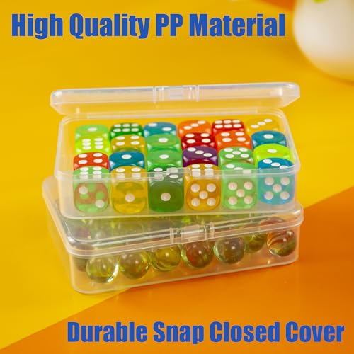 JINUPHION 8 Pcs Playing Card Case, Small Clear Box, Plastic Deck Box, Card Deck Holder, Game Card Storage Organizer (8 pcs Standard) (No Cards) - size: 8 pcs Standard