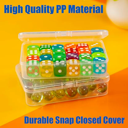 JINUPHION 8 Pcs Playing Card Case, Small Clear Box, Plastic Deck Box, Card Deck Holder, Game Card Storage Organizer (8 pcs Standard) (No Cards) - size: 8 pcs Standard