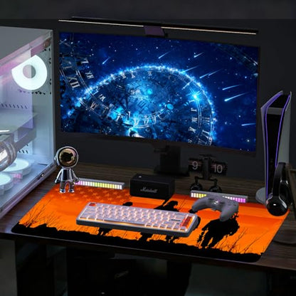 Mouse Pad, Large Anti-Slip with Stitched Edges Desk Mat Desktop Laptop Computer Desk Keyboard Mat,Table Protector Blotter Mat (Soldier, 35.4" x 15.7") - color: Soldier, size: 35.4" x 15.7"