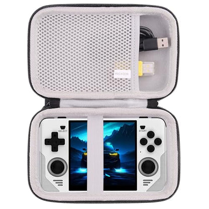 JINMEI Hard EVA Carrying Case Compatible with R36MAX/RG40XX V /RG CubeXX/ RG Cube/ Powkiddy RGB30 4-Inch Handheld Game Console Case (grey) - color: grey