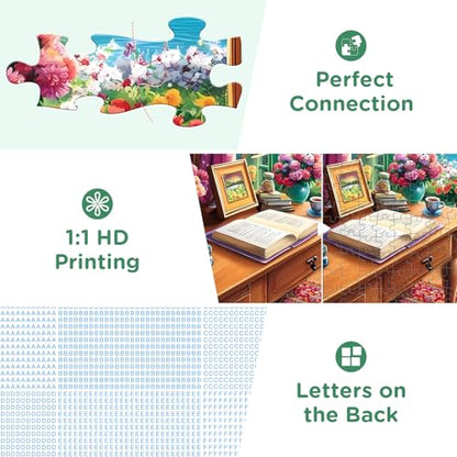 300 Pieces Puzzle for Adults, Corgi Study Book Jigsaw Puzzles for Kids Adults Seniors 300 Pieces, Glossy Sturdy Vibrant Puzzle 300 Piece, Challenging Jigsaw Puzzle Great Gift for Family Friends - style: Corgi