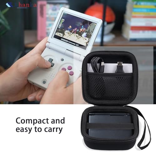 Khanka Hard Case for Anbernic RG Rotate/RG34XXSP/RG35XXSP Retro,Black | EVA Hard Shell, Hand Strap Portability, Soft Interior Lining, Secure Custom Fit, Smooth Zipper Opening, Protective Case Only - style: Black