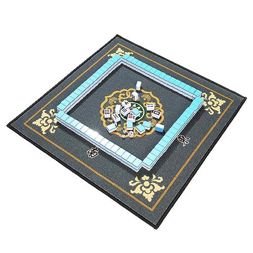 Chinese Mahjong Game Set 146 Numbered Large Tiles with Carrying Travel Case | Complete Majiang Mah Jongg Ma Jong set for family game nights parties travel and gifting with easy setup and portable storage - color: Blue Tile