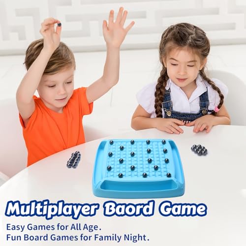 Magnet Game, Board Game for Kids 8-12, Magnetic Game Chess Set for Kids and Adults Family and Friend Games Night, Magnet Chess Game 40 Piceses, 2-4 Players (Cyan) - color: Cyan