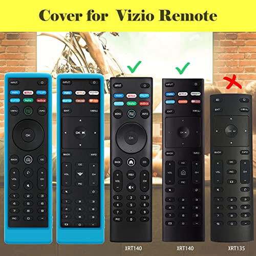 Cover for Vizio Remote, Compatible with Vizio Remote Case XRT136 / XRT140 D Series Universal Smart TV Control Replacement Silicone Skin Sleeve Glow in The Dark - color: Glow Sky Blue