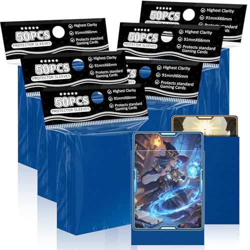 Night Blue Card Sleeves Fit for MTG, 300 Pieces Perfect Fit Standard Card Sleeves for Trading Card Sports Cards Baseball Cards TCG Magic,Affordable Sturdy and Nice Shuffling - color: Night, size: 300ct standard