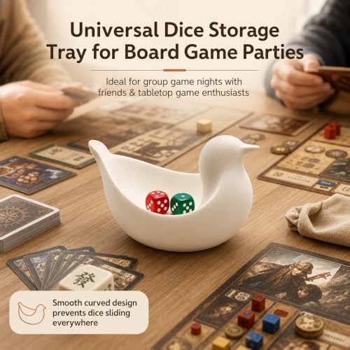 Dice Dish for Mahjong Small Rolling Tray for Tabletop Games | Cute Dice Holder for RPG and DnD Dice Sets Compact Rolling Tray Adds Fun to Mahjong and Tabletop Game Nights