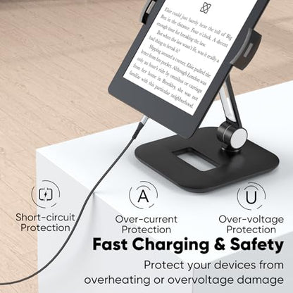 FEMORO Micro USB Cable 6ft 480Mbps Data Transfer & 12W Charging, USB A to MicroUSB 2.0 Cord for Old Kindle Android Smartphone Tablet PS4 Raspberry Pi 3 and More