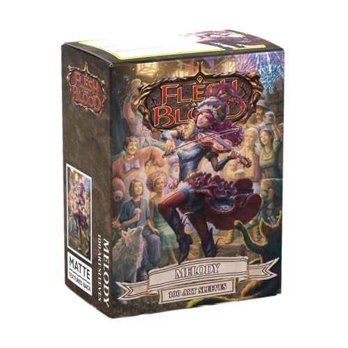 Dragon Shield | Flesh & Blood Art Sleeves | 100 CT - Smooth & Tough Premium TCG Sleeves | Compatible with Pokemon, One Piece & Magic the Gathering | Melody, Sing-Along - color: Red
