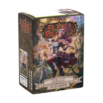 Dragon Shield | Flesh & Blood Art Sleeves | 100 CT - Smooth & Tough Premium TCG Sleeves | Compatible with Pokemon, One Piece & Magic the Gathering | Melody, Sing-Along - color: Red