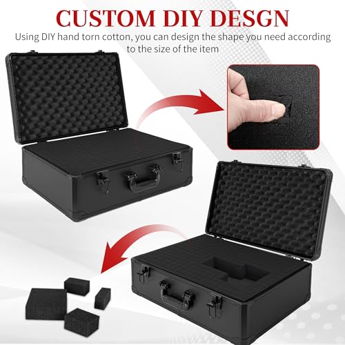 Protective Hard Case 22 X 14 X 8-Inch Shockproof Water-resistant with Customized DIY Foam Insert fit for Camera, Laptops, etc - size: Inner：21.5''X 13.5''X 7.5''