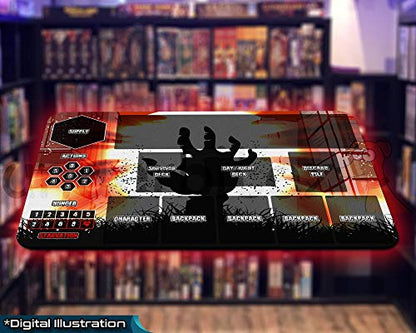 Maximum Apocalypse Playmat | Neoprene Play Mat for Card Game | 18" x 12" x 2.5mm | Custom Design