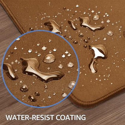 KTRIO Large Gaming Mouse Pad, Desk Mat, 31.5 x 15.7 in, Coffee Brown, XXL | Smooth Micro-Weave Surface, Artistic Pattern Design, Non-Slip Rubber Base, Durable Stitched Edges, Office & Home Use - color: Coffee Brown, size: 31.5l X 15.7w Inches