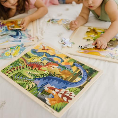 Melissa & Doug Jigsaw Puzzle Bundle (Dinosaur,Safari and Ocean) - style: Bundle: Dinosaurs, Safari, Under the Sea