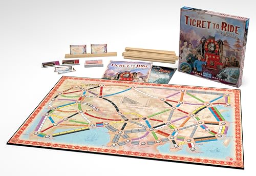 Asmodee Ticket to Ride Asia Board Game Expansion - Expand Your Railway Adventures! Fun Family Game for Kids & Adults, Ages 8+, 2-6 Players, 30-60 Minute Playtime - size: 3. Map Collection, style: Asia