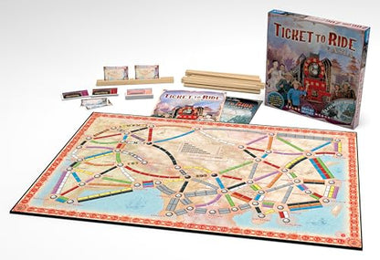 Asmodee Ticket to Ride Asia Board Game Expansion - Expand Your Railway Adventures! Fun Family Game for Kids & Adults, Ages 8+, 2-6 Players, 30-60 Minute Playtime - size: 3. Map Collection, style: Asia