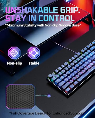 XXL Glass Gaming Mouse Pad, 38.5×16.5 Inch Desk Mat Black | 3mm Tempered Glass Surface with 0.85μm Micro Etched Texture, Smooth Glide & Precision Control for FPS Gaming, Keyboard Setup - color: Black, size: 38.5" x16.5"