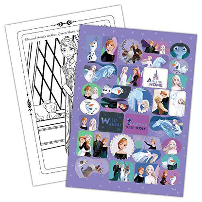 Disney Frozen 2 Anna and Elsa Coloring and Activity Carry Set with Sticker Sheets AS45853 Bendon, Multicolor