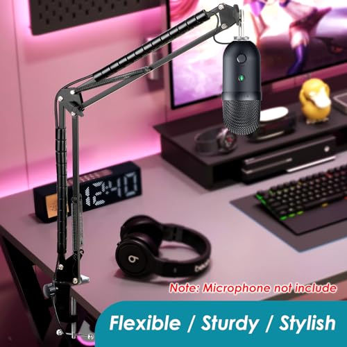 Mic Boom Arm for Razer Seiren V3 Mini Microphone - Adjustable Mic Arm Compatible with Razer Seiren V2 X, Seiren Mini and Seiren X, Mic Stand Great for Streaming, Gaming, Podcast by YOUSHARES - color: Razer V2X
