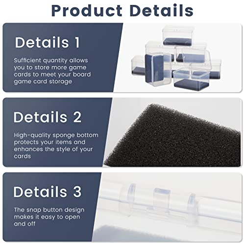8 Pcs Plastic Card Case Boxes for 162 Pcs Game Cards 3 Decks of Playing Card Clear Plastic Holder Box Organizer for Travel Game, 4. 7 x 3. 3 x 2. 5 Inch, Cards Not Included