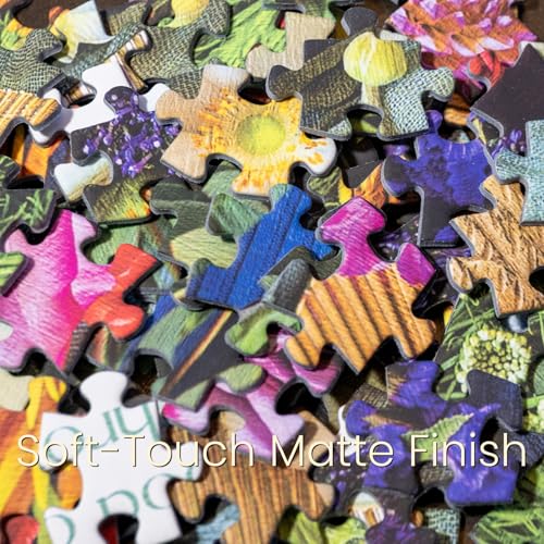from the Garden, Part 3 Flower Puzzle, Premium 1000 Piece Jigsaw Puzzle for Adults, Glare-Free, Soft-Touch Puzzles, Made in USA, 26.6" x 19.25" - color: From the Garden, Part 3