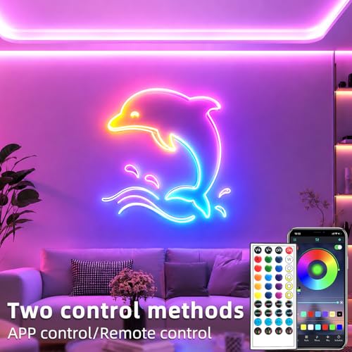 segrass 66ft RGB LED neon Rope Lights LED neon Strip Lights Waterproof Flexible Neon LED Strip Lights,Led Lights for Bedroom - size: 66FT