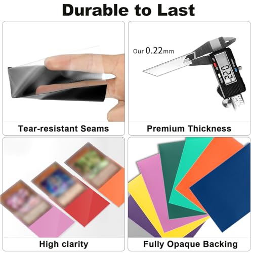 Ruby Card Sleeves 200 Pack Compatible with MTG Card Sleeves, Sturdy Sleeve | Matte Back Finish, Perfect Shuffling - Protect All Your Trading Cards Collectible Cards, Never Tear - color: Ruby, size: 200 pack Card Sleeves