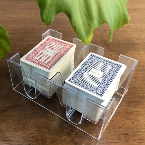 Yuanhe 6 Deck Clear Canasta Playing Card Tray - style: 6 Deck