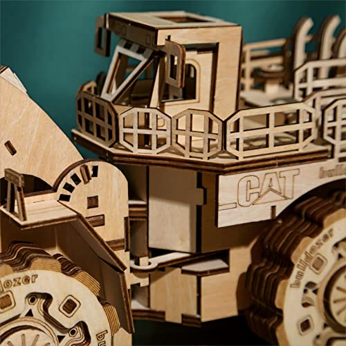3D Wooden Puzzles Bulldozer Model Kits, Brainteaser and Puzzle for Christmas/Birthday,Gifts for Adults and Teens to Build Combination - style: Bulldozer