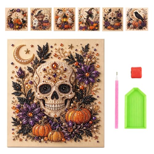 AIIONP Halloween Ghost Pearl Art DIY Kit, 2026 Upgraded Seasonal Bead Wall Display Craft Set, Portable Fall Home Decor Handcraft Kit for Starters (#D) - color: #D