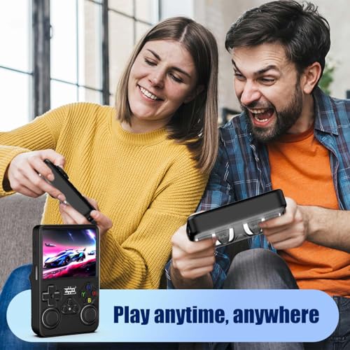 for R36S Silicone Case, Soft Skin for R36 S Handheld Game Console Accessories, Anti-Scratch Washable Silicone Cover with Lanyard (Black) - color: Black