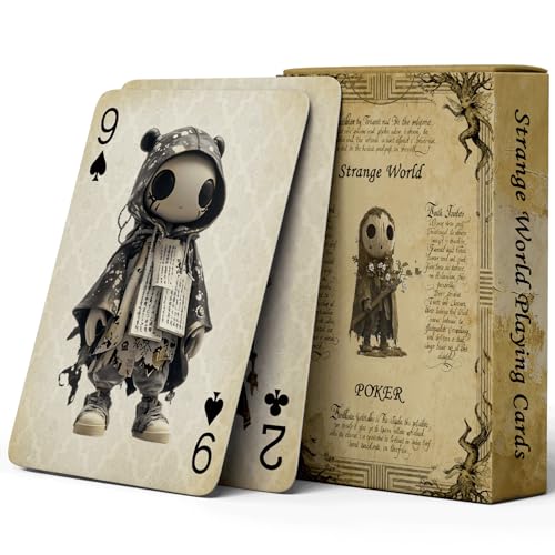Playing Cards, Retro Style Poker Cards, Fantasy World Theme Poker Cards, 54 Unique Illustrations Playing Card, Double-Sided Anti Slip Pattern Design, Suitable for Collection and Gift.