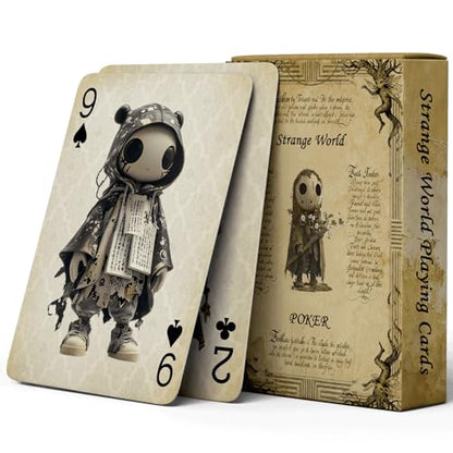 Playing Cards, Retro Style Poker Cards, Fantasy World Theme Poker Cards, 54 Unique Illustrations Playing Card, Double-Sided Anti Slip Pattern Design, Suitable for Collection and Gift.