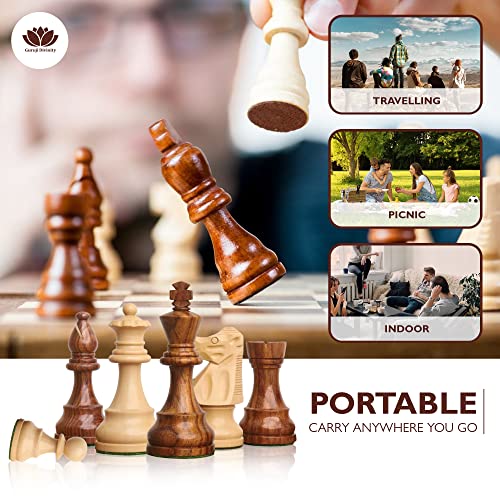 Collector Edition Wooden Chess Pieces Chess Coins Pawns Chessmen Figurine Pieces (Brown & White) - color: Brown & White