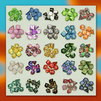 1985 Games Mystery Dice, DND Dice Set of 7 Polyhedral Dice, Wide Range of Patterns, Gaming Dice, Suitable for Role Playing, Table Games (Mystery Pack of 1) - color: Mystery Dice, size: Pack of 1