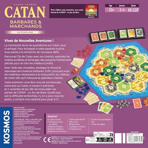 CATAN Traders & Barbarians Board Game Expansion (6th Edition) Explore New Adventures, Strategy Game for Kids & Adults, Ages 12+, 3-4 Players, 90 Minute Playtime, Made by Catan Studio | Explore New Adventures, Strategy Game for Kids & Adults, Ages 12+, 3-4