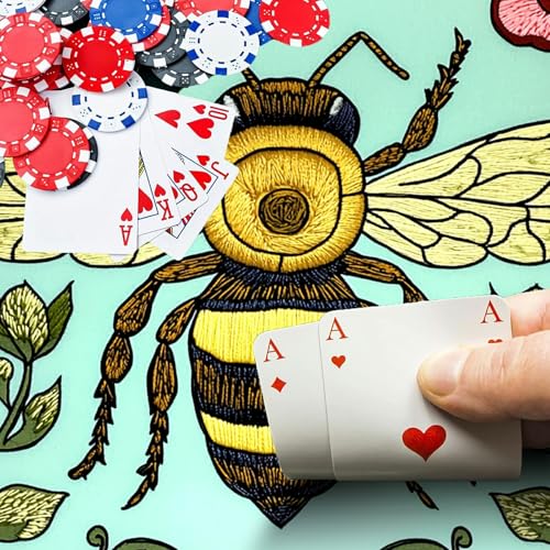 Bee for MTG & TCG Playmat Mouse Pad,BFDHGQZC 24" x 14" Game Mat for MTG/RPG/CCG Trading Card Game Playmats Table Mat Perfect for Card Games Video Games Computer Office - color: Bee