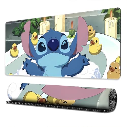 Stitch Pattern Extended Gaming Mouse Pad, 31.5 x 11.8 Inches Non-Slip Keyboard Mat with Stitched Edge for Gaming & Office (Stitch) - color: Stitch