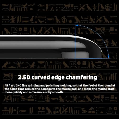 HOTLINEGAMES Glass Mouse Feet Skate Rounded Curved Edges Compatible with Logitech G Pro X Superlight Wireless Gaming Mouse feet Replacement, Super Fast Smooth, Pro Upgrade Kit [ Eye of Horus ]