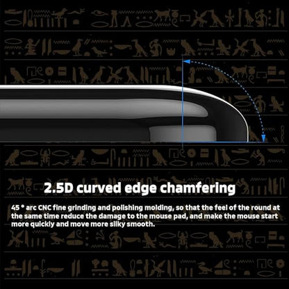 HOTLINEGAMES Glass Mouse Feet Skate Rounded Curved Edges Compatible with Logitech G Pro X Superlight Wireless Gaming Mouse feet Replacement, Super Fast Smooth, Pro Upgrade Kit [ Eye of Horus ]