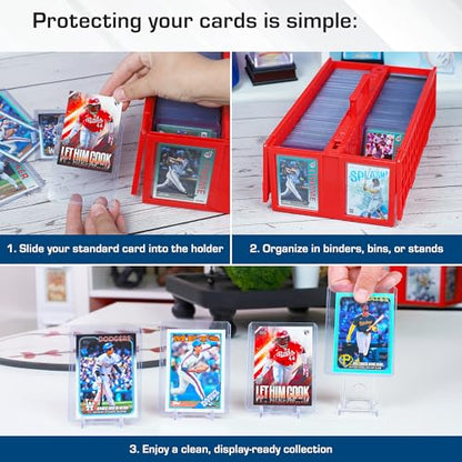 BCW 3x4 Topload Card Holder - Standard - 25ct | Rigid PVC Trading Card Protection for Baseball Cards, Football Cards, and Trading Cards Like Pokémon and MTG | Holds Cards Up to 20pts