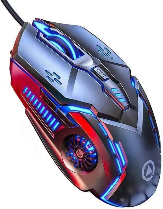 CHONCHOW Gaming Mouse Wired,6 Buttons, 4 Adjustable DPI Up to 3200 DPI, 7 Color LED Light, Wired Mouse Used for Games and Office, Mouse for Computer/Laptop/Tablets(Grey) - color: Gray