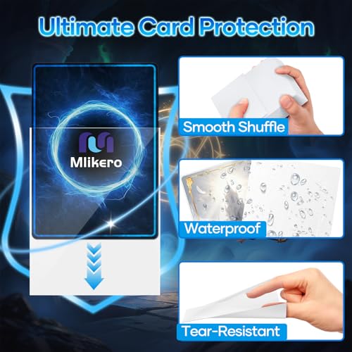 500 Count Card Sleeves, Matte Magic Card Sleeves, Smooth Shuffle & Tear Resistant, Fit for MTG, TCG, CCG (White) - color: White, size: 500 Pack