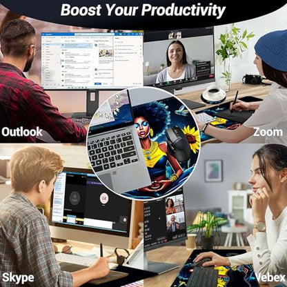 Large Mouse Pad and Keyboard Wrist Rest, Desk Pad for Keyboard and Mouse, 4-in-1 Large Gaming Mouse Pad with Wrist Support, Desk Mat for Home Office Study Game,Girl Sunflowers Hummingbirds - color: Girl Sunflowers Hummingbirds