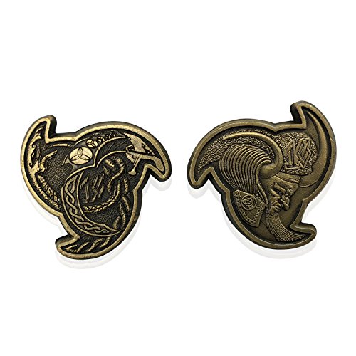 Norse Foundry Adventure Coins - A Set of 10 Metal Plated Novelty Coins in Vikings Style - Perfect for Any Roleplaying Game (RPG) or LARP Session - style: Vikings