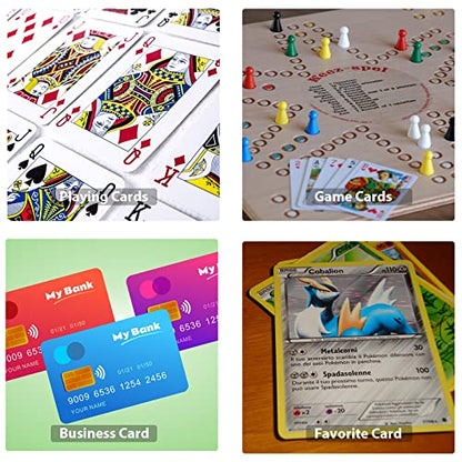 2 Packs Playing Card Case Deck Plastic Boxes Gaming Card Holder Organizer Empty Snaps Closed Plastic Storage Box Clear Playing Card Case Box Internal Size (3.6 Inch X 2.6 Inch X 0.8 Inch)