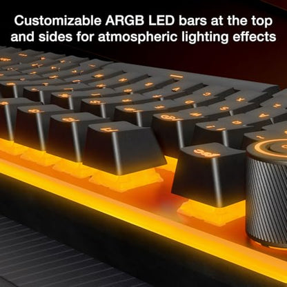 be quiet! Light Mount Tactile, Gaming Keyboard, Mechanical Silent Switches | Hot-Swappable Silent Switches, Triple-layered dampening, 3D Media Wheel, PBT Double-Shot Keycaps, ARGB, Programmable Keys - style: Light Mount Tactile